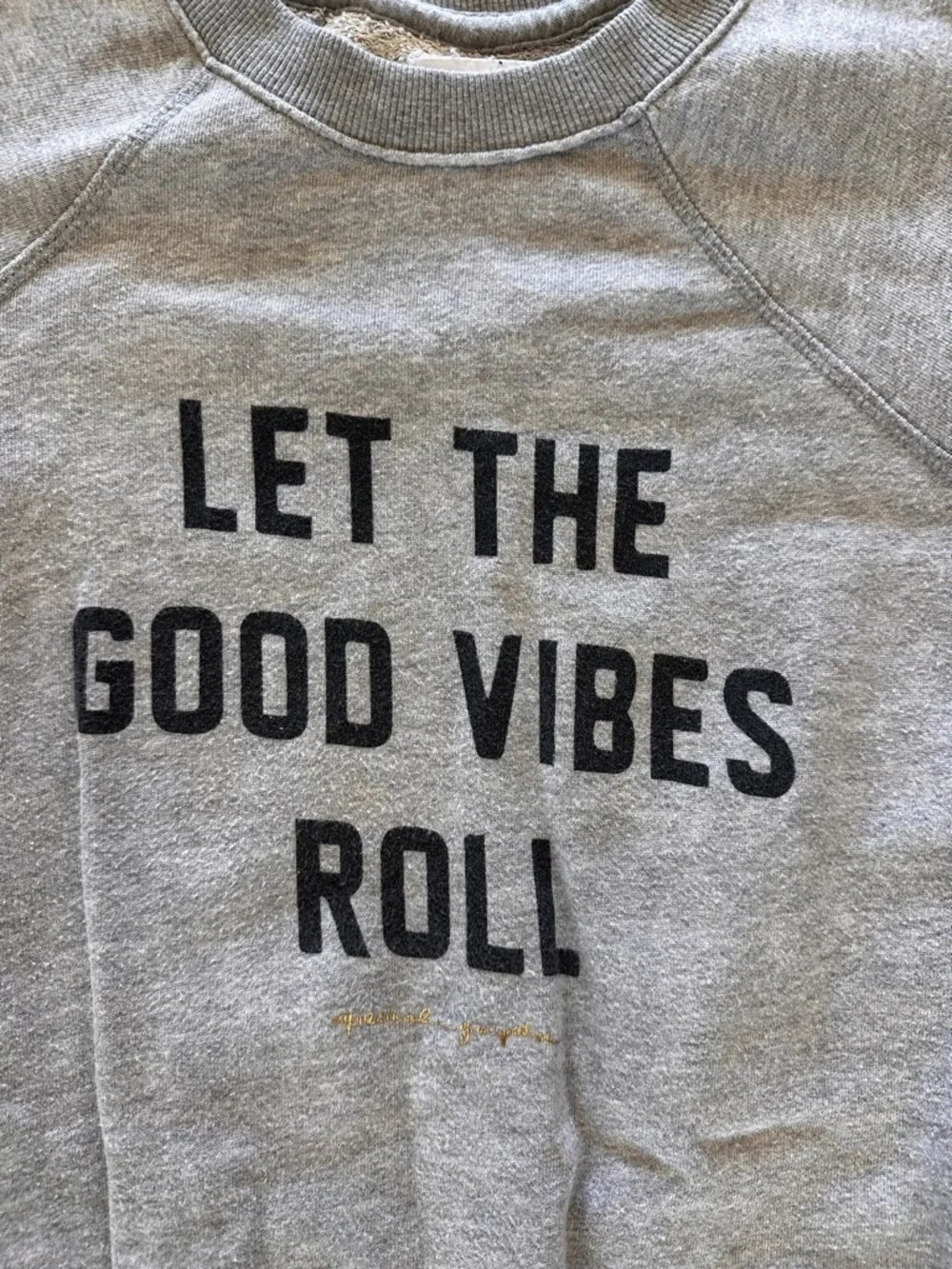 Spiritual Gangster Gray 'Let The Good Vibes Roll' Crewneck Sweatshirt - Picture 2 of 4